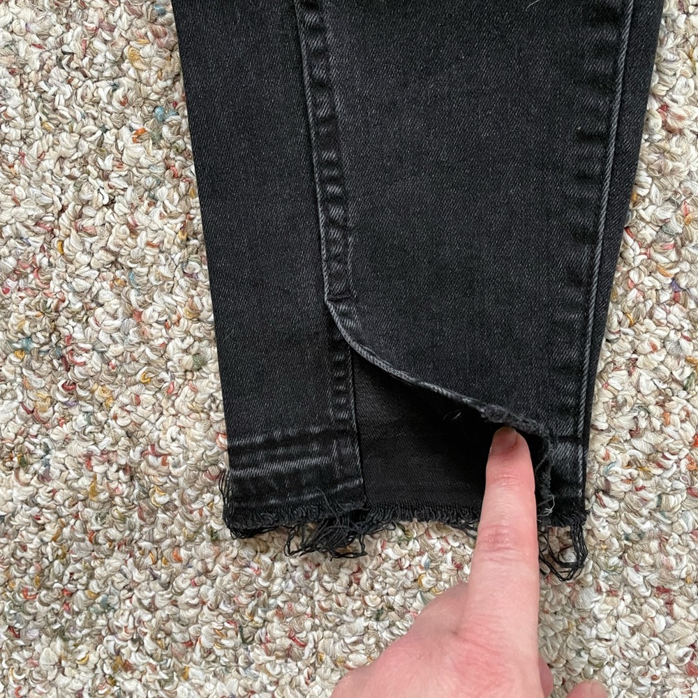 Black Frayed Hem Jeans - Picture 5 of 6